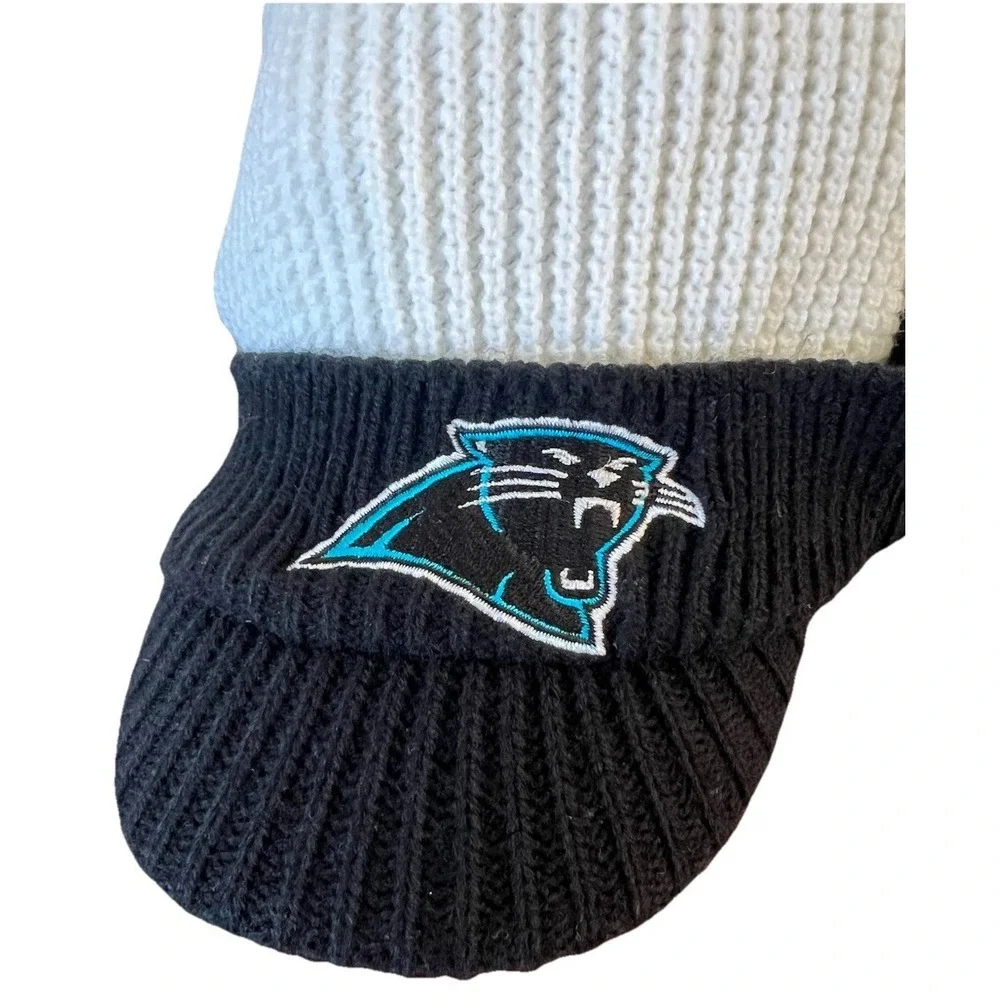 Reebok Carolina Panthers‎ Women's Knit Cap Hat One Size Black Cream Logo NFL